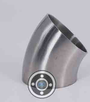 ASTM B363 Titanium Alloy Gr 2 45° Short Radius Elbow