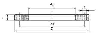 SS 316 Plate Flange Dimensions