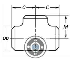 Nickel 201 Tee Dimensions